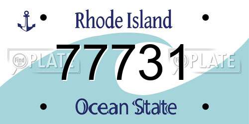 77731 Rhode Island License Plate