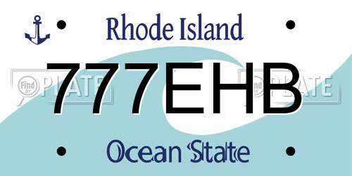 777EHB Rhode Island License Plate