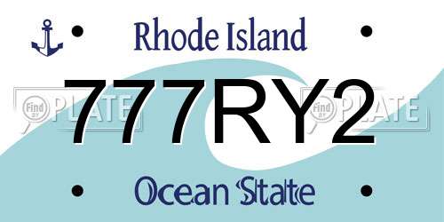777RY2 Rhode Island License Plate