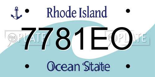 7781EO Rhode Island License Plate