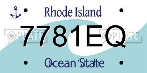 7781EQ Rhode Island License Plate