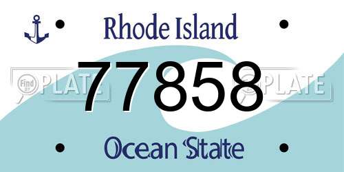 77858 Rhode Island License Plate