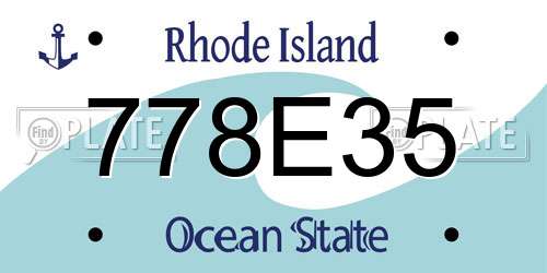 778E35 Rhode Island License Plate
