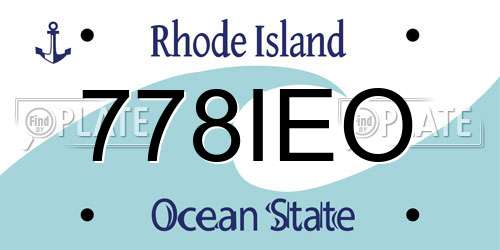 778IEO Rhode Island License Plate