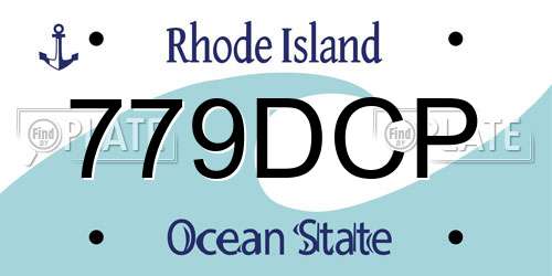 779DCP Rhode Island License Plate