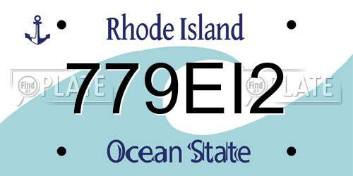 779EI2 Rhode Island License Plate