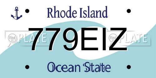 779EIZ Rhode Island License Plate