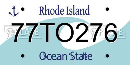 77TO276 Rhode Island License Plate