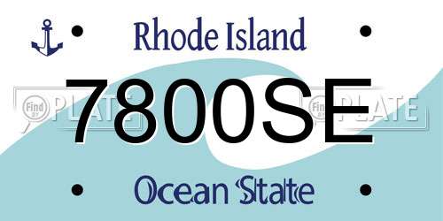 7800SE Rhode Island License Plate