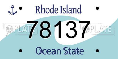 78137 Rhode Island License Plate