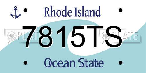 7815TS Rhode Island License Plate