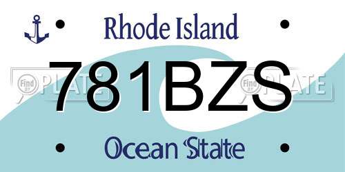 781BZS Rhode Island License Plate