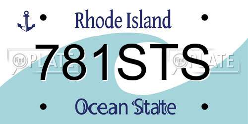 781STS Rhode Island License Plate