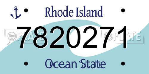 7820271 Rhode Island License Plate