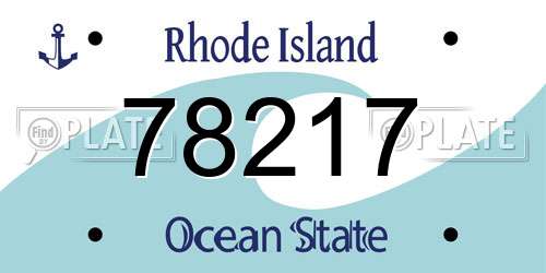 78217 Rhode Island License Plate