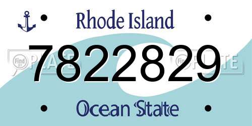 7822829 Rhode Island License Plate