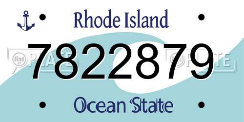 7822879 Rhode Island License Plate