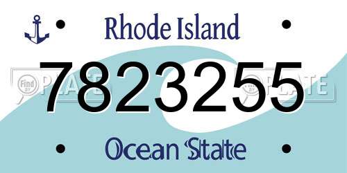 7823255 Rhode Island License Plate