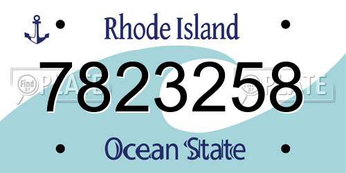 7823258 Rhode Island License Plate