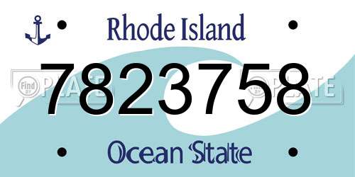 7823758 Rhode Island License Plate