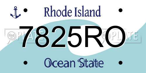 7825RO Rhode Island License Plate