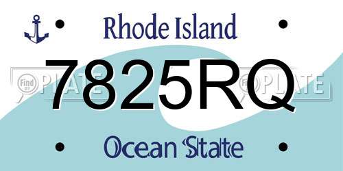 7825RQ Rhode Island License Plate