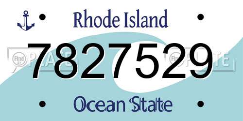 7827529 Rhode Island License Plate