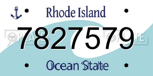 7827579 Rhode Island License Plate