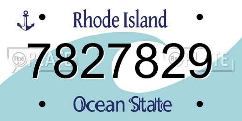 7827829 Rhode Island License Plate