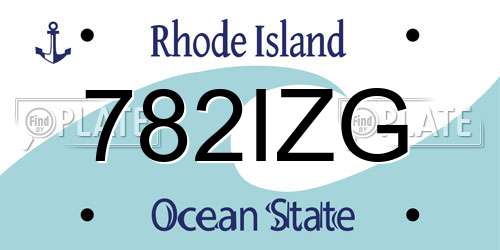 782IZG Rhode Island License Plate
