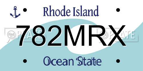 782MRX Rhode Island License Plate