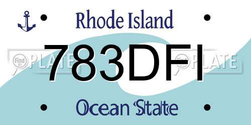 783DFI Rhode Island License Plate