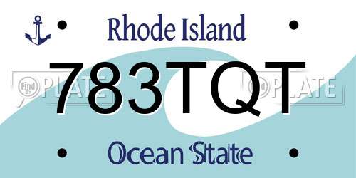 783TQT Rhode Island License Plate