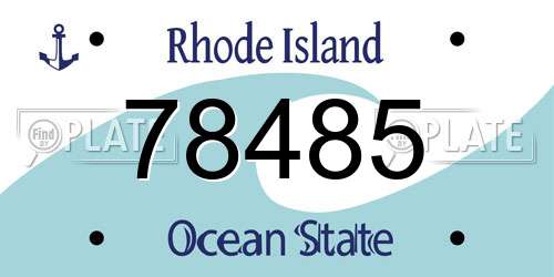 78485 Rhode Island License Plate