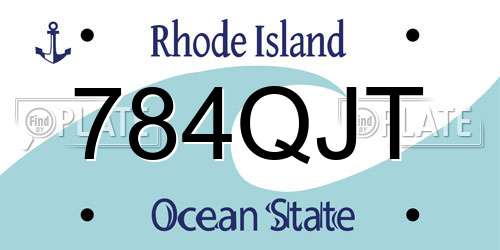 784QJT Rhode Island License Plate
