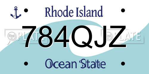 784QJZ Rhode Island License Plate