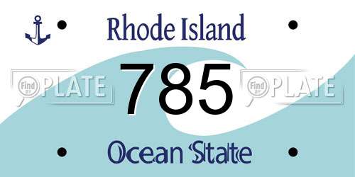 785 Rhode Island License Plate
