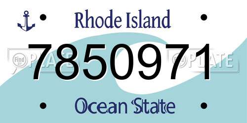 7850971 Rhode Island License Plate