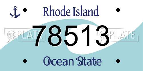 78513 Rhode Island License Plate
