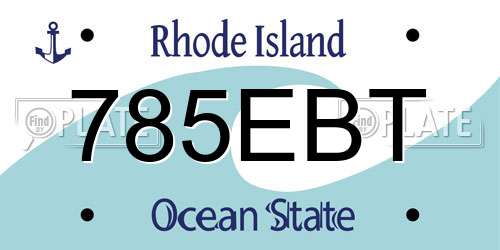 785EBT Rhode Island License Plate
