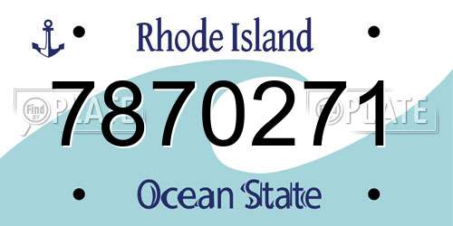 7870271 Rhode Island License Plate