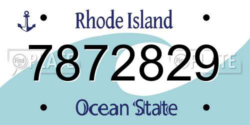 7872829 Rhode Island License Plate