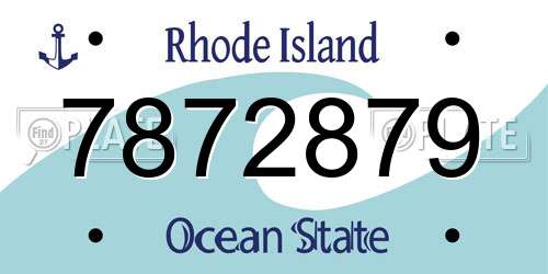 7872879 Rhode Island License Plate
