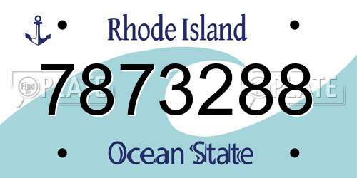 7873288 Rhode Island License Plate