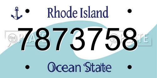 7873758 Rhode Island License Plate
