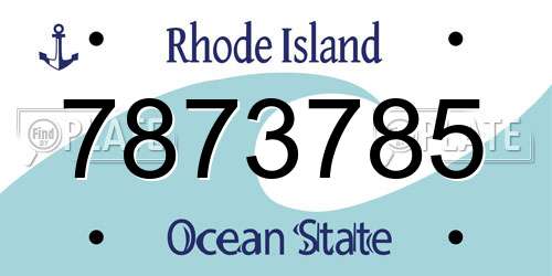 7873785 Rhode Island License Plate