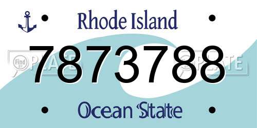 7873788 Rhode Island License Plate