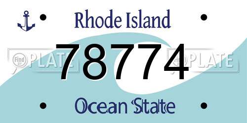78774 Rhode Island License Plate