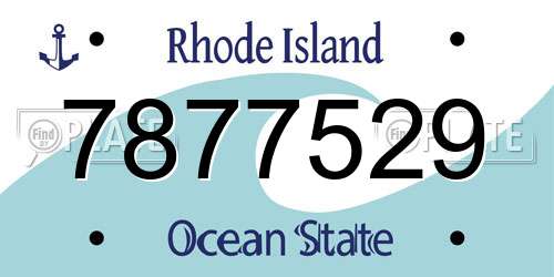 7877529 Rhode Island License Plate