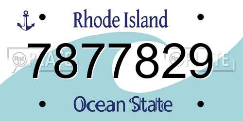 7877829 Rhode Island License Plate